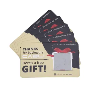 Paper Scratch Card Custom Printing Paper Lottery Gift Card Scratch Off Card