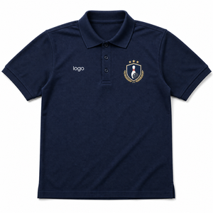 Polo d'équipe de bowling personnalisé, coupe moderne ajustée, broderie du blason, manches courtes, logo personnalisé pour club de ligue, OEM, usine de polos - Product Image 1