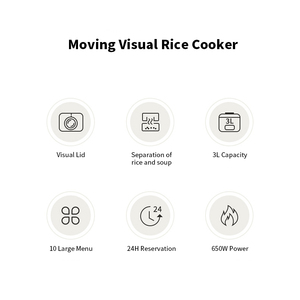 หม้อหุงข้าวไฟฟ้าดิจิตอลหน้าจอสัมผัสสีสันสดใส รุ่นใหม่ล่าสุด ความจุ 3 ลิตร ลดน้ำตาล พร้อมหน้าจอแสดงผล เหมาะสำหรับ 3~5 คน - Product Image 4