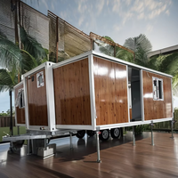 Lujo totalmente personalizado fácil de mover 3 dormitorios 20 pies sala de estar Australia cocina baño hogar contenedor extensible casa sobre ruedas
