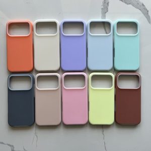 Coque de téléphone portable en silicone liquide couleur unie effet gelée pour iPhone 17 Pro Max 15 14 Plus, protection douce au toucher - Product Image 1