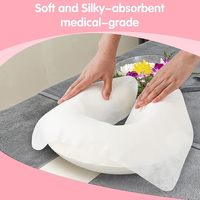 Housse de coussin jetable blanche pour fauteuil de massage, pour une utilisation stable sur les tables de massage, housse de repose-tête jetable en forme de U