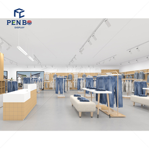 Espositori Vintage in Legno per <span class=keywords><strong>Jeans</strong></span>, Scaffali per <span class=keywords><strong>Negozi</strong></span> di Abbigliamento, Arredamento per <span class=keywords><strong>Negozi</strong></span> di <span class=keywords><strong>Jeans</strong></span> - Product Image 6