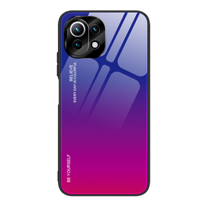 Per <span class=keywords><strong>Xiaomi</strong></span> <span class=keywords><strong>11</strong></span> <span class=keywords><strong>Lite</strong></span> <span class=keywords><strong>Cover</strong></span> in vetro temperato sfumato Silicone custodia Ultra sottile paraurti antigraffio copertura protettiva completa del telefono - Product Image 4