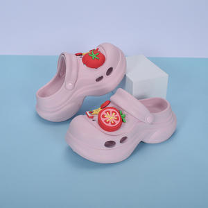 Zuecos Azules con Plataforma y Diseño de Tomate, Suela Gruesa, Tacón de 3 cm, para Mujer, Aptos para las Cuatro Estaciones - Product Image 4