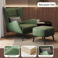 Fauteuil simple en bois, style nordique minimaliste moderne, pour petit appartement, fauteuil inclinable à dossier haut, chaise Tiger, mobilier de salon