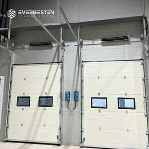 Système de porte sectionnelle industrielle pour centre logistique, entrepôt, panneaux sandwich isolés, isolation thermique, intérieur électrique - Product Image 1