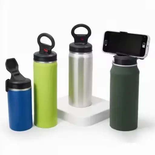 YDM ODM/OEM 32oz botol air termos vakum olahraga dengan tempat telepon magnetik termos air terisolasi