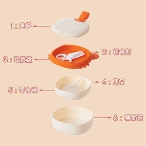 Juego de vajilla portátil para bebé Dudu Pink, lonchera a prueba de caídas con forma de manzana para bebés y niños pequeños de 6 meses en adelante - Product Image 4