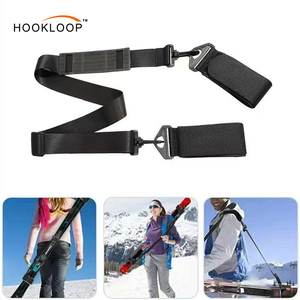 Correas de Transporte para Esquís de Tamaño Personalizado, Ajustables para el Hombro, con Cinta de Sujeción Acolchada, Correa de Bucle Resistente de Instalación Rápida - Product Image 3