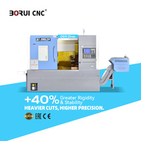 Tour CNC à banc incliné BR200LDY avec tourelle porte-outils motorisée axe Y pour le tournage-fraisage d'arbres/disques complexes dans l'industrie automobile, hydraulique et médicale