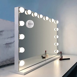 Hot bán 58*46cm Gương 15-LED bóng đèn ánh sáng bàn trang điểm Máy tính để bàn mỹ phẩm gương - Product Image 1