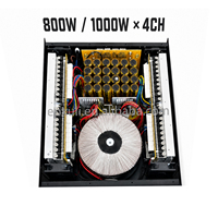 MX Serisi ekranlı 2U Güç Amplifikatörü 4 Kanal 600W 800W 1000W 8Ohm RMS Raf Montajlı PA Ses Amplifikatörü Sahne Gösterileri için Altı Seçenekli Panel