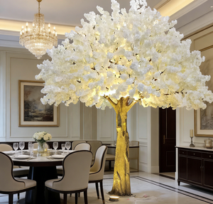 <span class=keywords><strong>Arbre</strong></span> artificiel <span class=keywords><strong>en</strong></span> fleurs de cerisier, grand et volumineux, avec éclairage LED imperméable, 100% fait main, personnalisé, pour la décoration intérieure et extérieure du jardin - Product Image 1