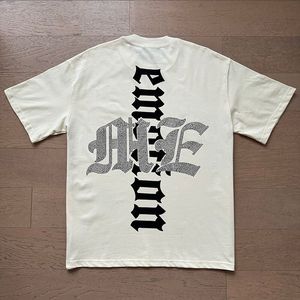 T-shirt à manches courtes de style américain avec imprimé alien et strass, idéal pour l'été. - Product Image 3