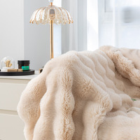 Moderne Atmungsaktive Fleece-Decken Flauschige Weiche Bubble-Decke für Bett Nickerchen Sofa Flanell-Decke für den Winter
