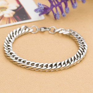 Pulsera Cubana de Acero de Titanio de 9 mm, Estilo Urbano para Hombre, Joyería Hip Hop - Product Image 3