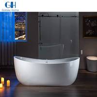 Baignoire autoportante à bulles à jet d'air design 2 personnes en acrylique fonctionnel Hydro Spa Massage Whirlpool