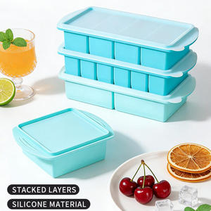 Moule de congélation rectangulaire en silicone pour soupes, grande taille, anti-fuite et flexible, pour la cuisine (vente en gros) - Product Image 2