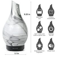 Diffuseur d'huile essentielle et d'arôme 3d, humidificateur en verre d'air ultrasonique pour la maison, 100ml, 7.5 ml