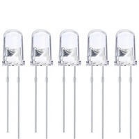 JINGLEIKE OEM/ODM Lampe LED Violette 3V 5mm 395-400nm Diode LED UV 0.06W pour Composants Électroniques d'Indicateur de Circuit PCB