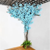 Pohon Bunga Sakura Plastik Buatan Baru, Tanaman Rambat Wisteria Besar, Tanaman Hijau, Dekorasi Cabang Bunga untuk Pernikahan dan Ulang Tahun
