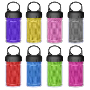 Kit Asciugamano Rinfrescante Deluxe per Sport all'Aperto, Asciugamano a Raffreddamento Istantaneo <span class=keywords><strong>in</strong></span> Bottiglia con Gancio, Bottiglia d'Acqua <span class=keywords><strong>in</strong></span> <span class=keywords><strong>Plastica</strong></span> - Product Image 3