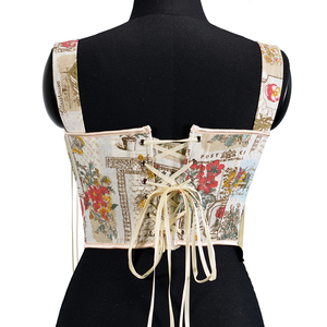 Corsé de Calidad con Estampados Hermosos, Estilo Vintage, Ajuste Ceñido al Abdomen, Espalda con Cordones, Varillas, Realce de Busto y Efecto Reductor - Product Image 6