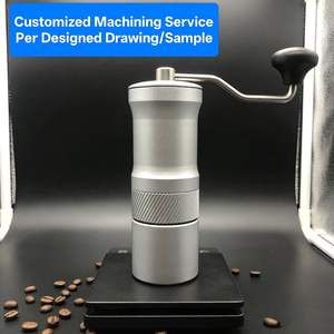 Al-Alloy Body 420 Stainless Steel CNC Machined Wire EDM Broaching Homeuse Espresso Mini Hand Mill Portable Manual Coffee <b>Grinder</b> - Product Image 3