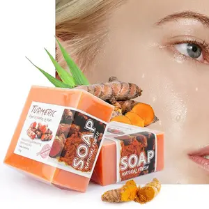 Whitening Skin Lightening Deep Cleaning Soap Bleaching Anti Acne Hand Made Face Body Turmeric Soap