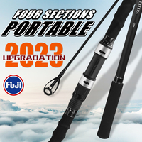 Offre Spéciale vente en gros de canne à pêche en fibre de carbone 2.7m 3.0m 3.3m 3.6m 3.9m coulée spinning surf canne à pêche ultralégère
