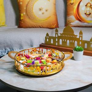 ของตกแต่งโลหะสำหรับเทศกาลอีดและรอมฎอน จานอาหารค่ำสำหรับงานเลี้ยงมุสลิม ของตกแต่งโต๊ะสำหรับงานเทศกาลอิสลาม - Product Image 2
