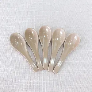 Custom bulk cheap biodegradable kids spoon edible rice spoon feeder cooking home kitchen serving spoon set utensils