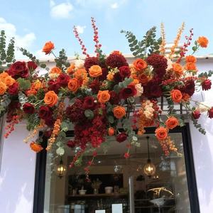 Camino de mesa de <span class=keywords><strong>flores</strong></span> de boda de seda artificial realista hecho a mano para graduación Navidad Halloween Año Nuevo chino-venta al por mayor - Product Image 2