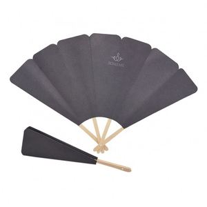 Éventail pliant artisanal en bambou à 4 baleines, mini, imprimé et peint sur mesure, motif ange - Product Image 1