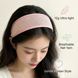 Nuova Fascia per Capelli Larga in Rete Traspirante <span class=keywords><strong>da</strong></span> Donna, Stile Coreano, per Primavera Estate, Accessorio per Capelli <span class=keywords><strong>da</strong></span> Ragazza - Product Image 1