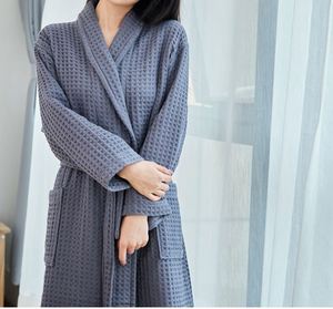Heavyweight <b>Waffle</b> Knit Bathrobe <b>Towel</b> Material Hotel Quality Bath Robe - Product Image 6