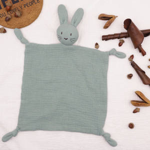 <b>Baby</b> Security Blanket <b>Muslin</b> Loveys <b>Babies</b> Girls Boy Unisex Soft Backing Stuffed Plush Cuddle Newborn Blankie - Product Image 5