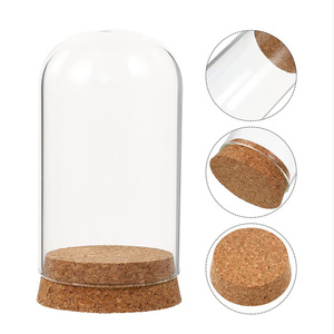 Cúpula de Cristal Pequeña y Económica con Base de Corcho, <span class=keywords><strong>para</strong></span> <span class=keywords><strong>Regalos</strong></span> de Boda, Exhibición de Juguetes, Decoración del Hogar y Cafeterías - Product Image 1