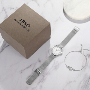 レディース腕時計ブレスレットセットレディース高級ブランドダイヤモンドローズゴールドクォーツ腕時計セット + ギフトボックス - Product Image 2