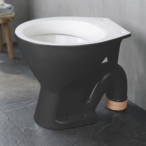 WC en céramique pour salle de bain, design rustique menthe, double couleur, avec siphon en S et en P, ensemble de toilettes européennes - Product Image 2