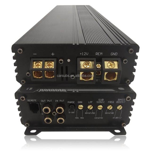Mono Car Subwoofer Amplifier RMS 2200W Class D Max 1 Ohm Peak 4500W SPL Strong Bass Car Amplifier Monoblock