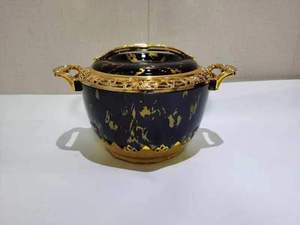 Ensemble chauffe-plats Jumbo 3L 5L 7L, design marbre royal, pot isotherme en acier inoxydable, plat <span class=keywords><strong>de</strong></span> service buffet, très populaire au Canada - Product Image 2