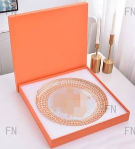 Western Wedding Used of 16 Inch <b>Ceramic</b> <b>Plates</b> Gift Boxes Hotel Party Multifunctional Trays Coffee Tray - Product Image 3