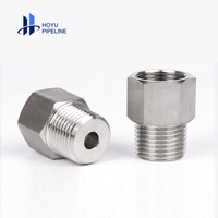 304 Material 10000 PSI Außengewinde-Fitting Sechskant-Muffennippel für Hydraulische Anschlüsse