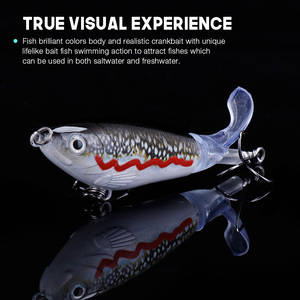 Hunthouse — leurre rigide <span class=keywords><strong>Whopper</strong></span> <span class=keywords><strong>Plopper</strong></span> avec queue rotative, appât artificiel idéal pour la <span class=keywords><strong>pêche</strong></span> en surface, 8cm, 14g - Product Image 3