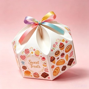 Boîte à gâteaux avec fleur pour pâtisseries et chocolats, idéale pour desserts sucrés, beignets, biscuits et bonbons pour <span class=keywords><strong>mariage</strong></span> - Product Image 3