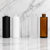 20ml 30ml 40ml 50ml 60ml 80ml 100ml 120ml 1OZ Botol Semprot Parfum Kosmetik Kaca Hitam Frost Amber Bahu Datar dengan Pompa 20/410