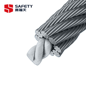 Cable de Acero para Elevador de Baja Altura 819 S-FC <span class=keywords><strong>Dt</strong></span> Dual Tensile 8*19s 8X19s-NFC D11mm 1370/<span class=keywords><strong>1770</strong></span> U Sz Seale - Product Image 2