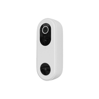 Sonnette de porte intelligente Tuya WiFi HD avec détection de mouvement, interphone, alimentation par batterie, objectif à focale fixe de 3,6 mm pour la maison/le bureau